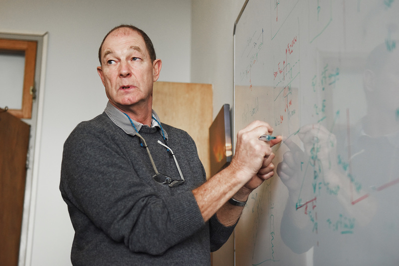 At work: Gregor Leigh, physics lecturer and one of four new Distinguished Teacher Award winners.