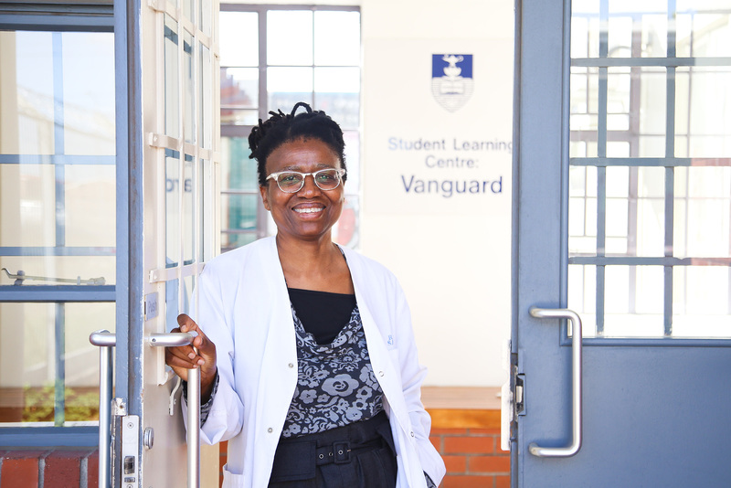 Dr Mosedi Namane, winner of the 2018 Premier’s Award for Service and a Next Generation Professoriate (NGP) member, at the UCT Learning Centre in Bonteheuwel.