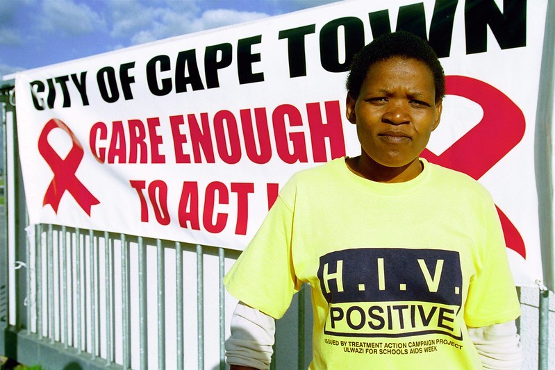 Gloria who is HIV positive in Khayelitsha township outside Cape Town where the Treatment Action Campaign (TAC) is holding an AIDS awareness campaign. South Africa. Photo: Trevor Samson / World Bank