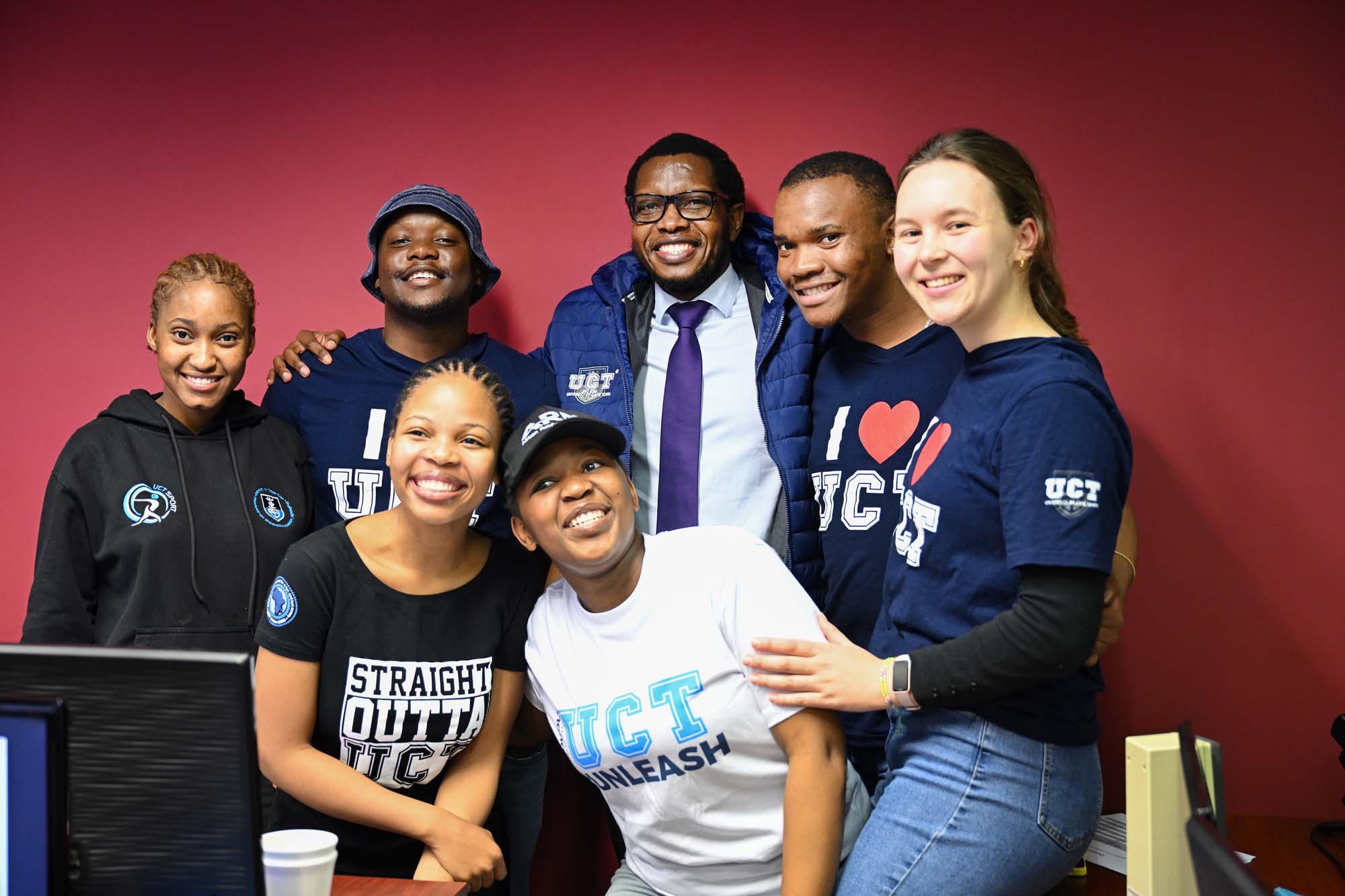 A group of students managed calls during the annual UCT Day phonathon.  